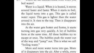 Level 1 – Unit 8 : Bubbles in Boiling Water
