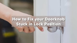Fix a Door Knob Push Button Stuck in a Locked Position | Tagalog