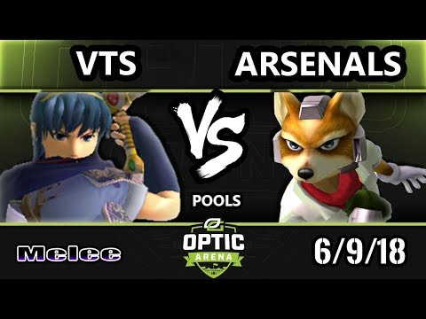 Optic Arena SSBM - VTS (Marth) Vs. TLOC | Arsenals (Fox) Smash Melee Pools