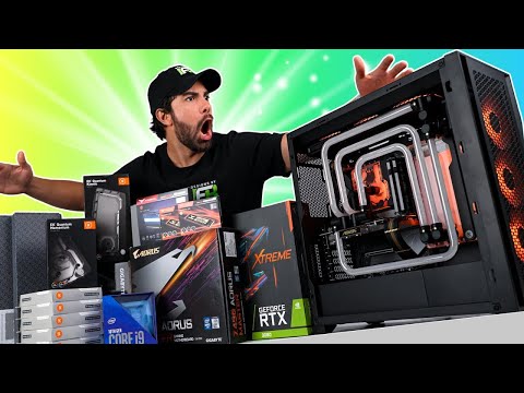 $6000 EPIC Corsair 5000D RTX 3080 + i9 Water Cooled PC Build