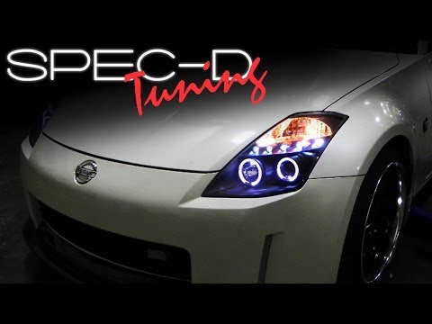 SPECDTUNING INSTALLATION VIDEO: 2003-2005 NISSAN 350Z PROJECTOR HEADLIGHTS
