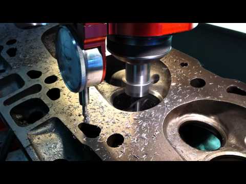 Valve seat being machined for larger valve w/ Serdi 104