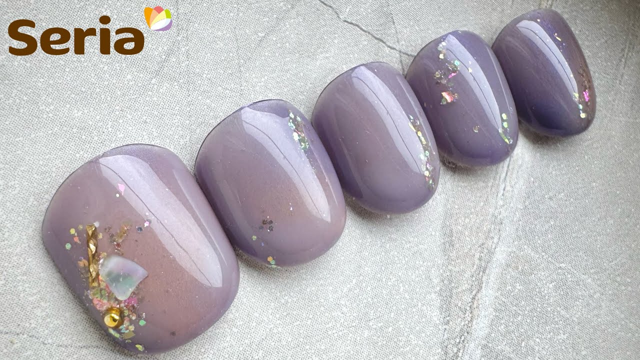 ふんわり渋め🌸大人の春フットネイル