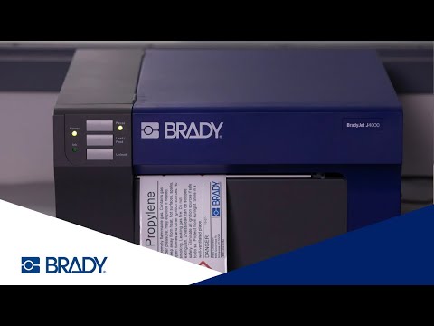 Промышленный цветной принтер этикеток BRADY J4000 видео
