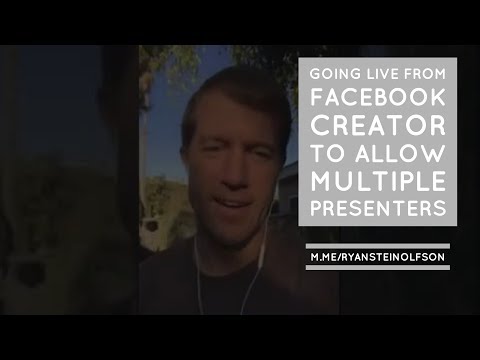 Going live from facebook creator to allow multiple presenters