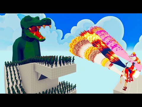100x CROCODILE + 2x GIANT vs 3x EVERY GOD   Totally Accurate Battle Simulator TABS