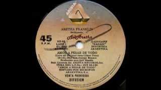 Aretha Franklin - Love All The Hurt Away / Hold On I&#39;m Comin&#39; - 7″ DJ Promo Argentina - 1982