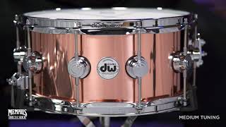 Video thumbnail for DW 14x6.5 Collector's Series Copper Snare Drum (DRVP6514SPC) by Memphis Drum Shop