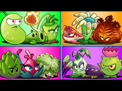 Random 4 Team Plants Battlez - Who Will Win? - PvZ 2 Teams vs Teams