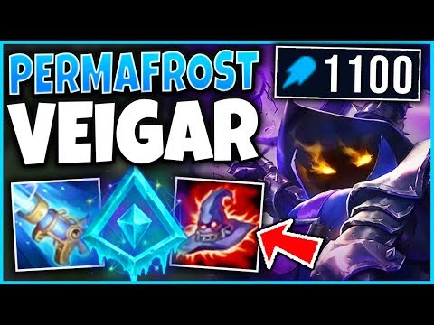 *INSANE STACKS* NEW GLACIAL AUGMENT VEIGAR STRATEGY (1100+ AP) - League of Legends