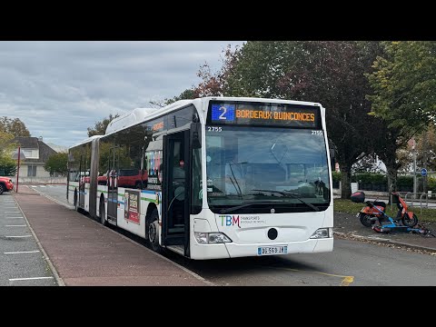 Mercedes-Benz Citaro G Facelift GNV VOITH [TBM] - Ligne 2 Destination Bordeaux Quinconces
