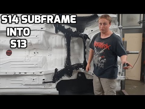 S14 subframe into S13 with GKTech poly conversion bushes