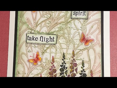 Versafine Clair Ink , a stencil and The Gel Press #Lavinia Stamps