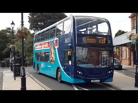 Powering into Belford | Route X15 | HOT MAX 7556 | Enviro 400