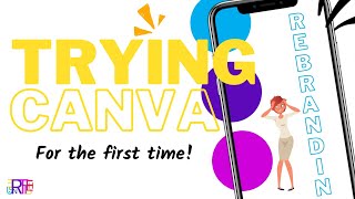 Trying Canva for the first time as a GRAPHIC DESIGNER! // No talking // Design with me