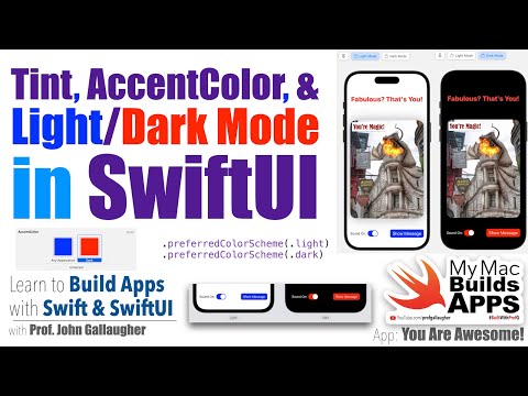 Ch. 1.20 Tint, Accent Color, and an Intro to Light/Dark Model in SwiftUI (2025)