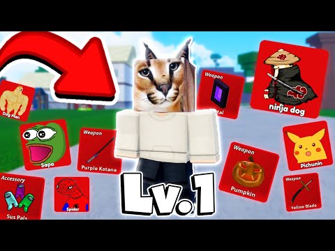 ZEREI o MEME SEA sendo F2P em 1 VIDEO *peguei todas os acessórios e espadas* - O FILME