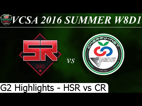 HSR vs CR Game 2 Highlights 08/07/2016 - VCSA Summer 2016 W8D1M2 CanTho Cherry vs Hanoi SkyRed