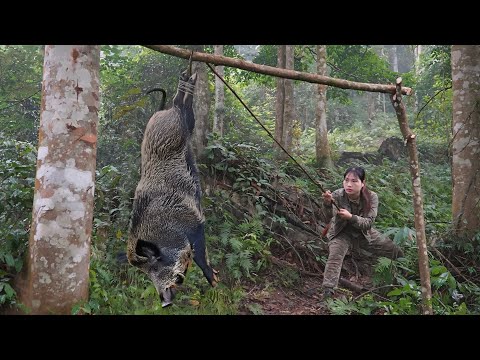 Stalk wild boars, track their tracks, set traps for wild boars, and fish in the streams