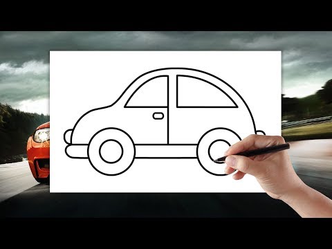 Samochód - Jak narysować Auto - Rysowanie dla dzieci krok po kroku
