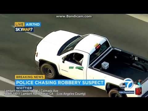 Los Angeles Area Police Chase 05/10/2017 - Armed Robbery Suspect