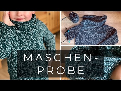 Maschenprobe - Raglan Pulli Fichte Strickanleitung - für jede Größe - Woolpedia®