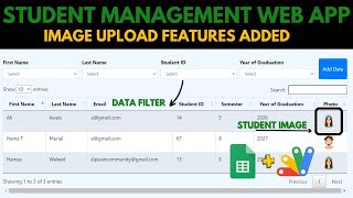 Student Management Web App with Google Apps Script | WEB APP Google Sheets | B20