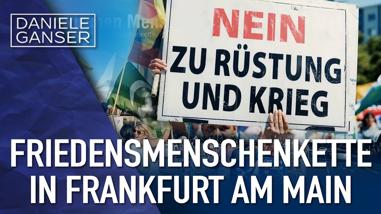 Friedensmenschenkette in Frankfurt am Main