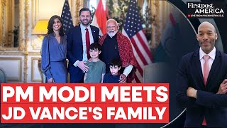 PM Modi Meets JD Vance, Wife Usha & Kids, Discuss Nuclear Energy in Paris | Firstpost America | N18G