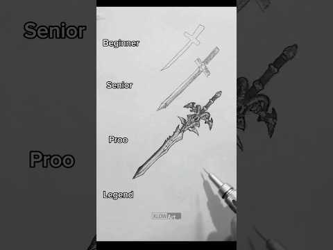 Drawing a Fantasy Sword #xlowart #drawing #art #shorts