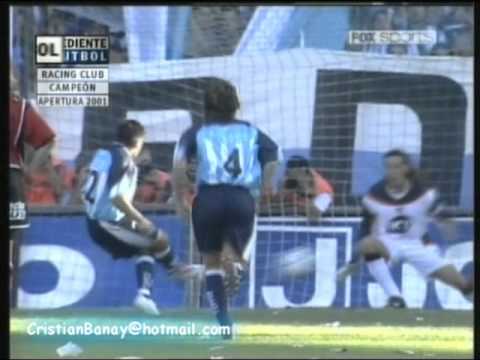 Racing 1 Chacarita 0 Apertura 2001 (Relato german Sosa)