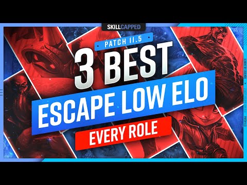 3 BEST Champions To ESCAPE LOW ELO For EVERY ROLE in Season 11 - League of Legends Tier List