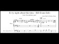 Ev'ry night about this time - Bill Evans Solo Transcription from "The sideman years"