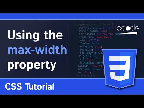 Using the max width CSS property CSS Tutorial