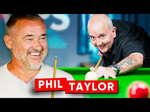 Phil Taylor Swaps Darts For Snooker To Play Stephen Hendry!