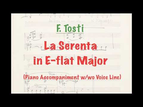 Tosti, Francesco Paolo : La Serenata in E flat Major - Score and Piano Accompaniment + Voice line