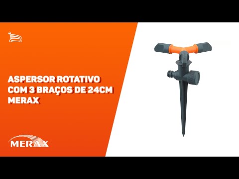 Aspersor Rotativo com 3 Braços de 24cm MERAX-YM8105 - Video