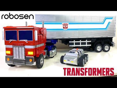 The World's FIRST Auto-Converting TRAILER With ROLLER! Robosen Transformers Optimus Prime Kit Review