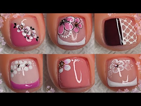 Diseños de uñas HERMOSOS Y FACILES PARA PIES 🦶🏼😍💅