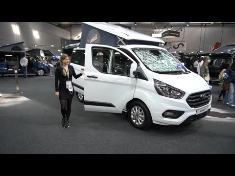 Ford Nugget 2021 ext. Walkaround popup roof panel van motorhome.The documentary. Caravan Salon 2020.