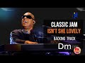 Backing track  -  Isn't she lovely  (no crowd version) in D minor (120 bpm)