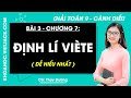 Toán lớp 9 Bài 3: Định lí Viète - Trang 61, 63, 64, 65 Tập 2| Cánh diều