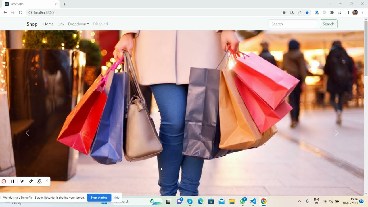 React Free Ecommerce Responsive Website Template