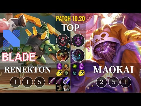 DRX Blade Renekton vs Maokai Top - KR Patch 10.20