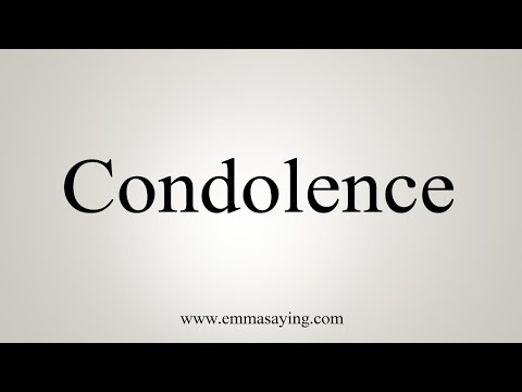 How To Say Condolence
