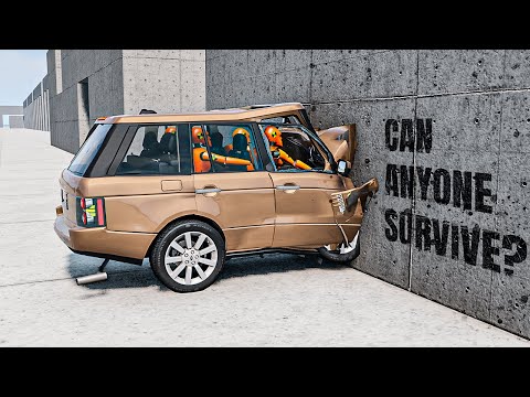 Land Rover Range Rover Vogue vs Wall | BeamNG.Drive Crash Test