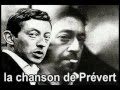 Serge Gainsbourg La Chanson de Prévert French ...