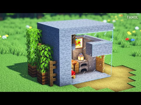 ⚒️ Minecraft: How To Build a Small Survival Stone House_Minecraft building: How to build a small wild stone house