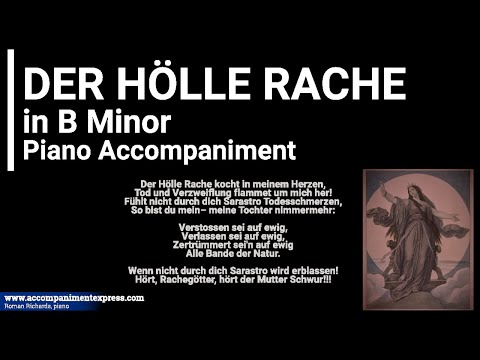 Der Hölle Rache Piano Accompaniment - B Minor - Mozart