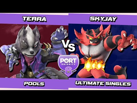 Port 6 Pools - Terra (Wolf) Vs. Skyjay (Incineroar) SSBU Ultimate Tournament